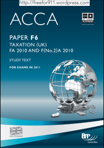 ACCA - F6 - Taxation FA 2010  Study Text ( PDFDrive )