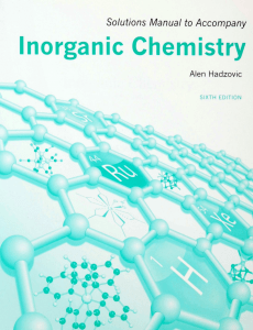 Solutions Manual for Inorganic Chemistry [Shriver’s Inorganic Chemistry, 6e] ( PDFDrive )