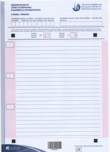 Writing sheet template