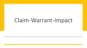 Claim Warrant Impact