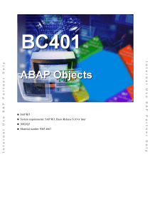 BC401 ABAP Obj