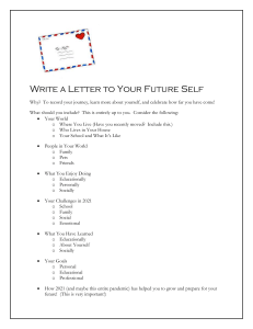 Write a Letter to Your Future Self