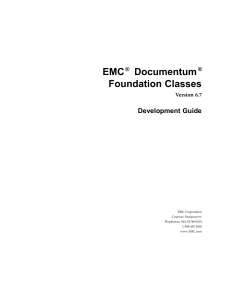 Documentum Foundation Classes 6.7 Development Guide
