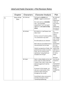Jekyll and Hyde Character Notes