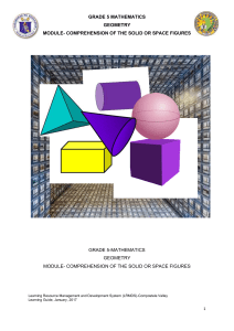 COMPREHENSION OF THE SOLID OR SPACE FIGURES