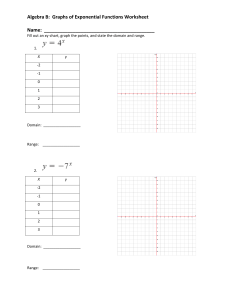 Algebra B  Graphs of Exponential Functions Worksheet ... - Bssd.net
