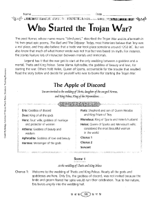 The Apple of Discord Trojan War Play