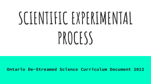 Scientific Experimentation Process