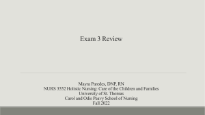 Exam 3 Review Fall 2022