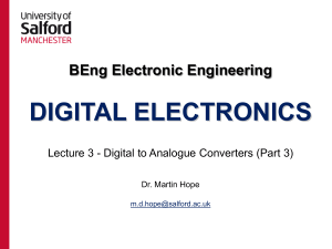 Digital Electronics 2 Lecture 3