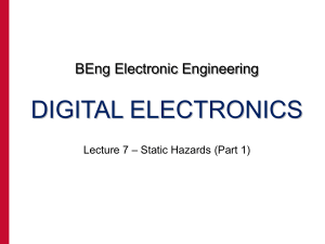 Digital Electronics 2 Lecture 7