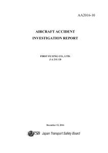 MLIT JA201D Accident Report AA2016-10 DHC-6-400