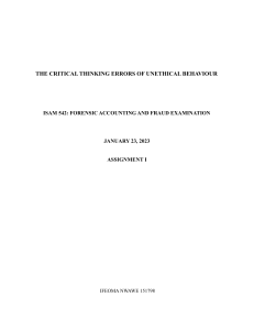  THE CRITICAL THINKING ERRORS OF UNETHICAL BEHAVIOUR -Ifeoma Nwawe (1)