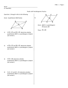 4.4 proofs with parallelograms practice