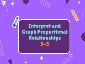 5-3 Interpret and Graph Proportional Relationships