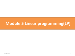 Lecture 6 Linear programming1