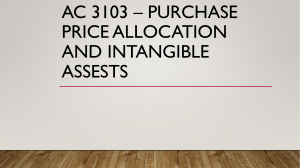 AC 3103 – PURCHASE PRICE ALLOCATION and INTANGIBLE