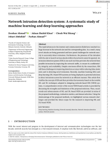 ML/DL Network Intrusion Detection System Survey