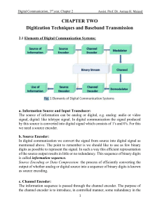 Digitization Techniques and Baseband Transmission