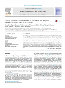 Cloning, expression and purification of the human Islet Amyloid Polypeptide (hIAPP) from Escherichia coli   Elsevier Enhanced Reader