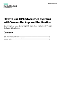 HPE StoreOnce Systems with Veeam Backup & Replication