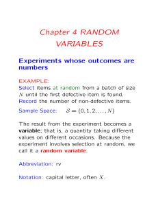 Chapter 4 random variables