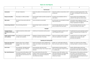 Rubric for Oral Reports 1