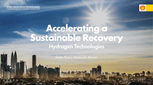 Sustainable Recovery Hydrogen Webinar Presentation