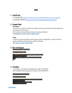 Java Notes