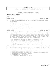 Financial Statement Analysis Exam Questions