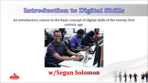 Introduction to Digital Skills