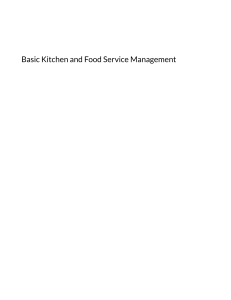 Basic Kitchen & Food Service Management Textbook