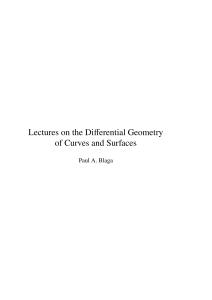 [Blaga]Lectures on the DG of curves and surfaces