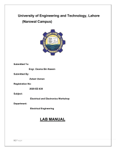 Electrical and electronics workshop