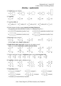 Zlomky - opakovanie
