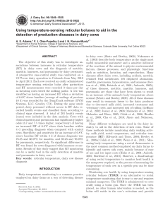 Using temperature-sensing reticular boluses 2013 Adams, Roman-Muniz Feb 2013