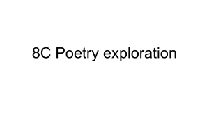 8C Poetry exploration
