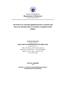 GABORNE THE EFFECTS OF TEACHER DEMONSTRATION OF CONTENT AND SKILLS IN TEACHING HEALTH IN GRADE 6 LEARNERS IN NEW NORMAL (1)