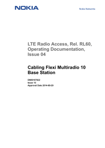 Cabling Flexi Multiradio 10 Base Station Operating Documentation