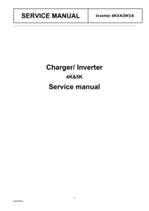 Charger  Inverter. Service manual