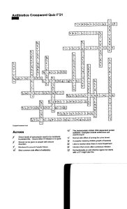 Antibiotics Crossword