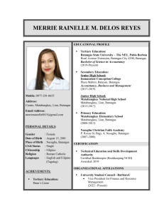 CV Merrie Rainelle M. Delos Reyes (for Thesis)