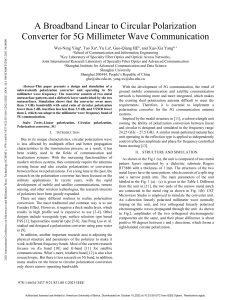 A Broadband Linear to Circular Polarization Converter for 5G Millimeter Wave Communication