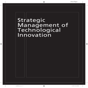Strategic Management of Technological In
