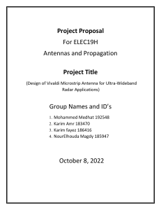 Antenna Project Proposal