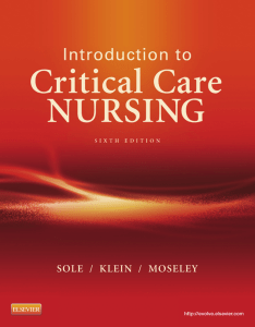 Mary Lou Sole, Deborah Goldenberg Klein, Marthe J. Moseley - Introduction to Critical Care Nursing-Saunders (2011)