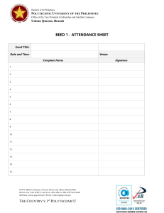 PUP Attendance Form 2020