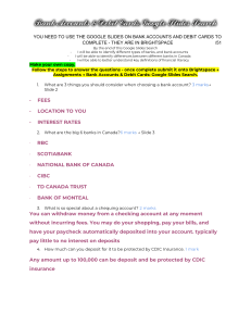 Copy of HIP - Bank Accounts & Debit Cards  Google Slides Search