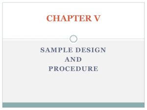 CHAPTER FIVE-SAMPLING DESIGN