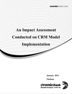 Impact Assessment on CRM model